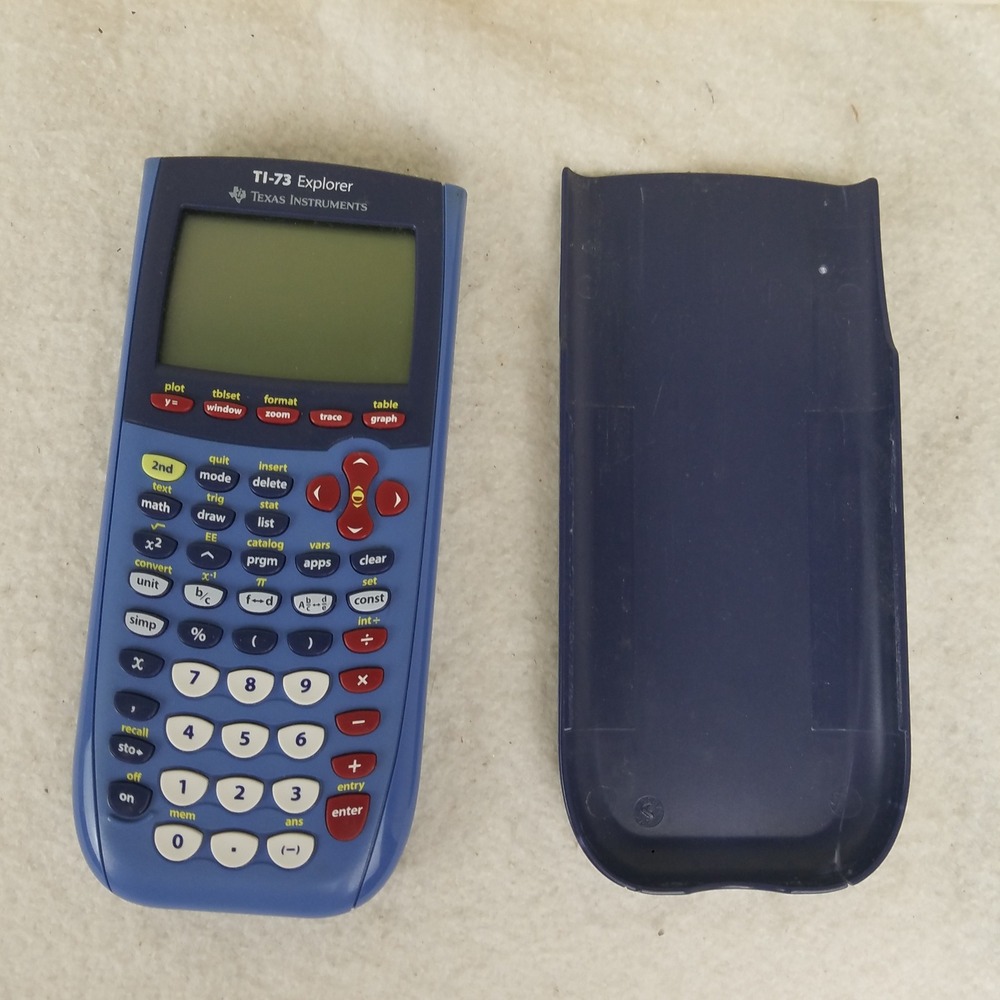 TI-73 Explorer Texas Instruments Graphing Calculator School College Math Blue